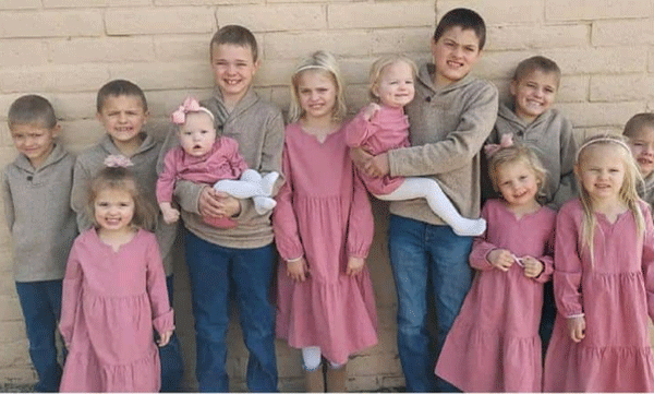 Within 15 years of marriage, the young woman gave birth to 12 children