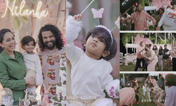 Neeraj Madhav daughter nilanka birthday celebration video