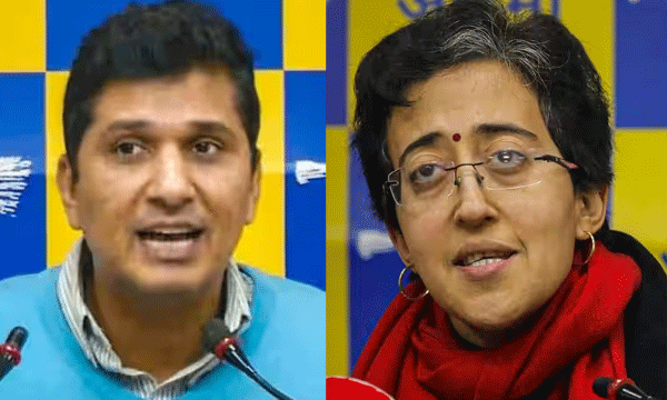 Saurabh Bhardwaj and Atishi, Delhi legislators and prominent leaders of the Aam Aadmi Party