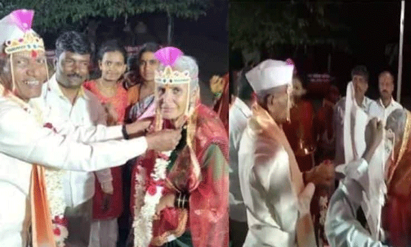 Love Affair in Nursing Home; 76-year-old Baburao Patil and 70-year-old Anusaya Shinde got married