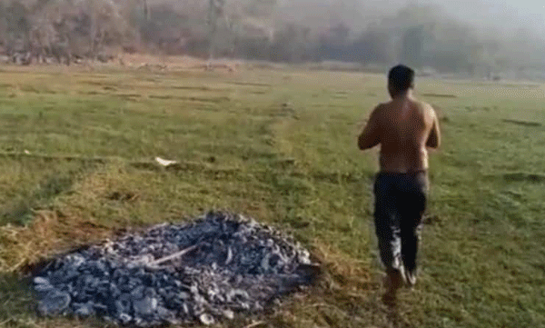 The young man has to undergo an ordeal to prove that he is not having an affair with his elder wife