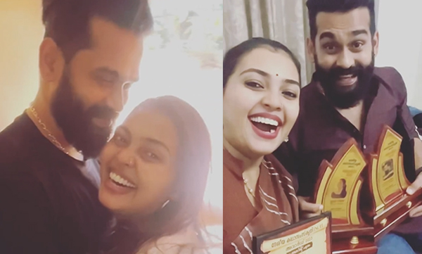 Mridula Vijay and Yuva Krishna shares their first train journey to receive best actor and actress award together