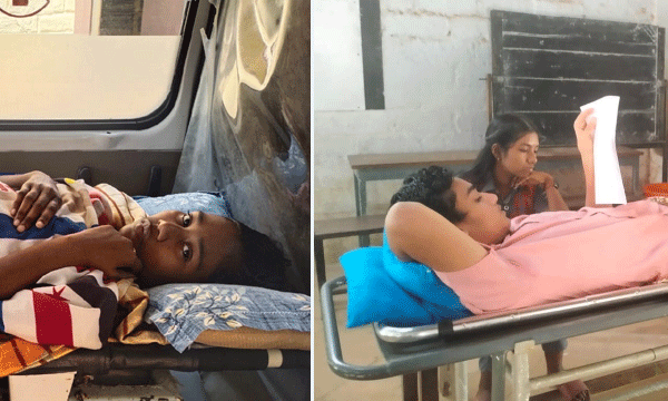 anmary write sslc exam in ambulance, vishnu writes streches