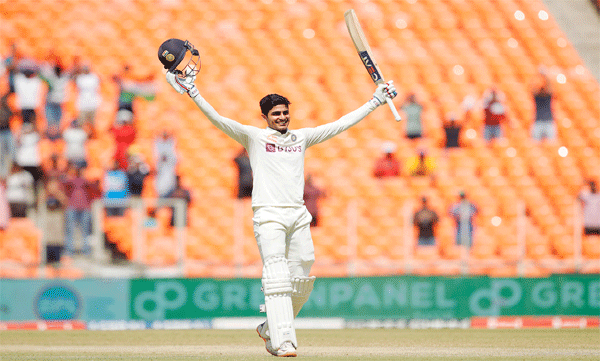 Century for Gill; India hit back in the Ahmedabad Test