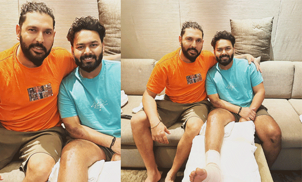 Yuvaraj Singh shares a new picture with Rishabh Panth