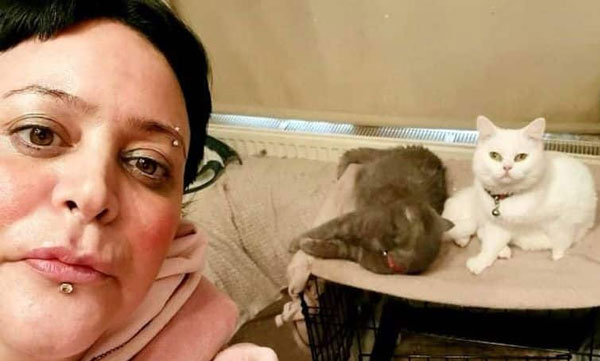 A woman gave up her own food to feed her cats