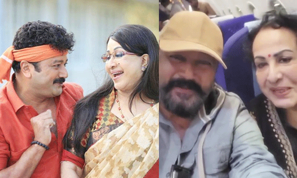 Jayaram imitates Prem Nazir for actress Sheela