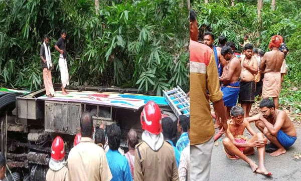 Sabarimala pilgrims' bus overturned incident