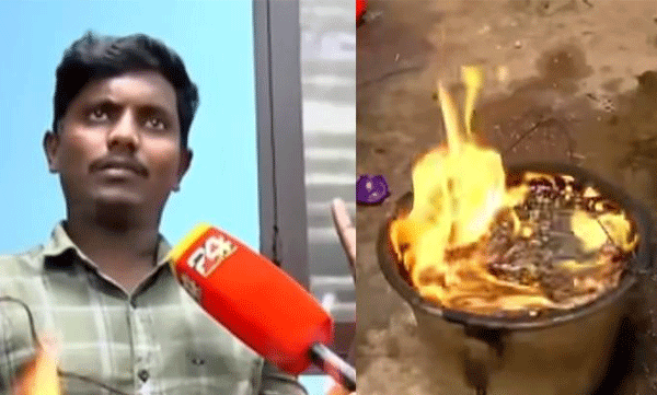  kollam water catches fire