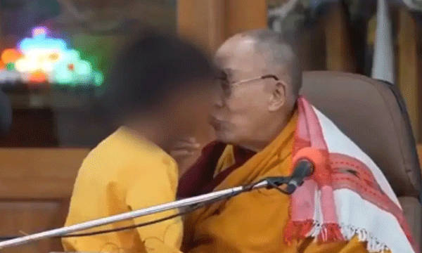 Dalai Lama's Video Asking Minor Boy To "Suck His Tongue"