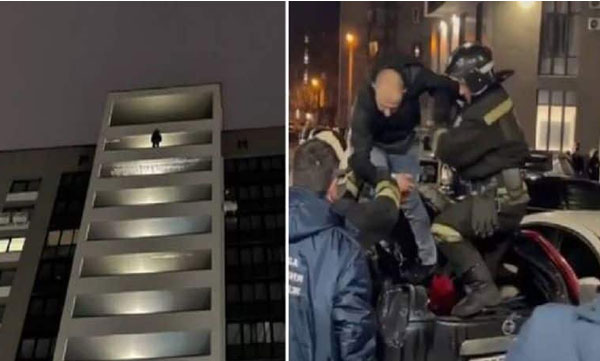 After breaking up with his girlfriend, the young man jumped from the 19th floor of the building and fell on top of the car. The video went viral
