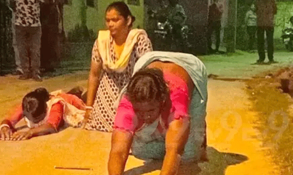 Husband of one of 3 women, who crawled back to TMC from BJP doing ‘Dandavat Parikrama’