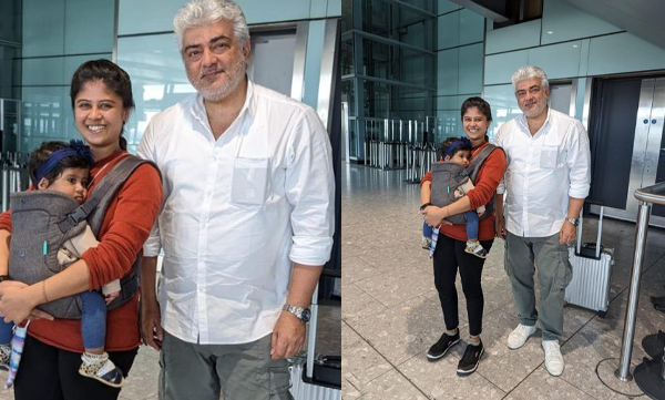 Ajith helps young mum at London airport, carries her bag, photos viral