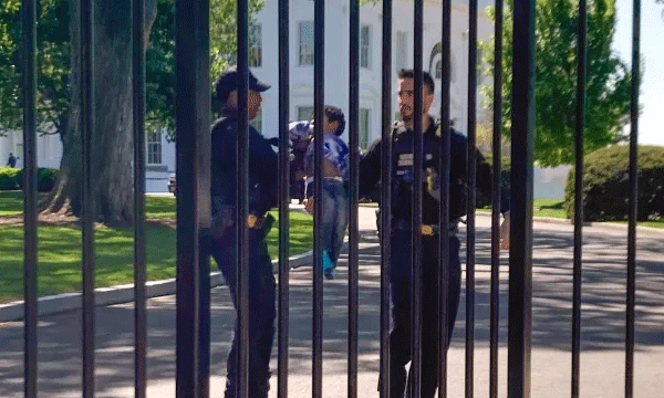 Tiny curious toddler infiltrates WHITE HOUSE grounds 