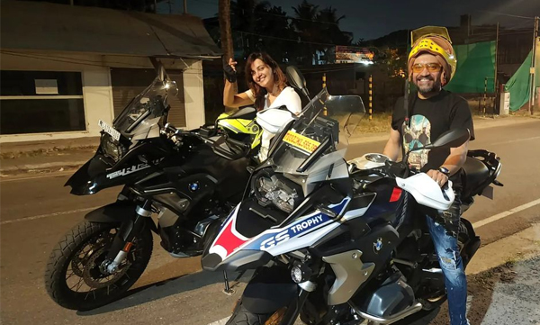Manju Warrier shares bike riding pictures with saubin shahir