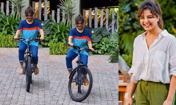 Madhu Warrier shares cycle slow race video of manju warrier