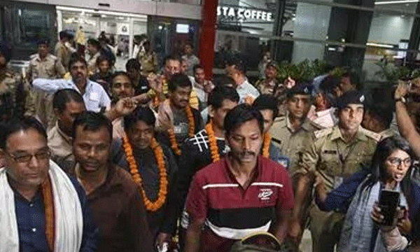 relief, and Ram chants, as 367 passengers from war-torn Sudan