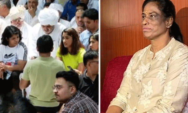 pt usha against the protest of wrestlers in delhi