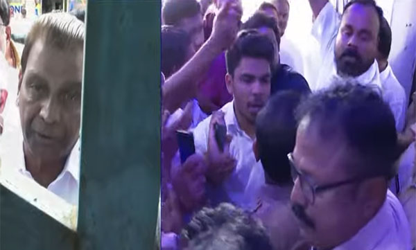 Athira's suicide; Youth congress protest in police station