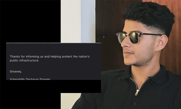 malayali harishankar found securty issue in us government website