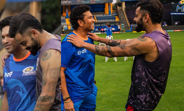 Sachin Tendulkar and Virat Kohli meeting pictures goes viral