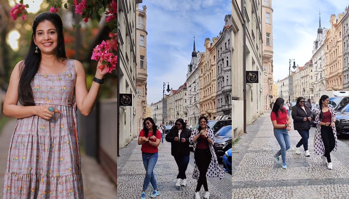Shivada shares dancing with her friends in the streets of Prague
