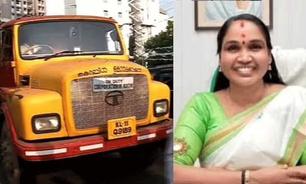 thrikkakara municipality chairperson blocking vehicles to brahmapuram