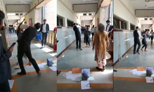 Lawyer slaps colleague's face in Delhi court The incident went viral