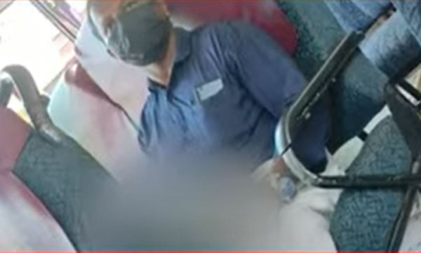 Expression of nudity in Private bus