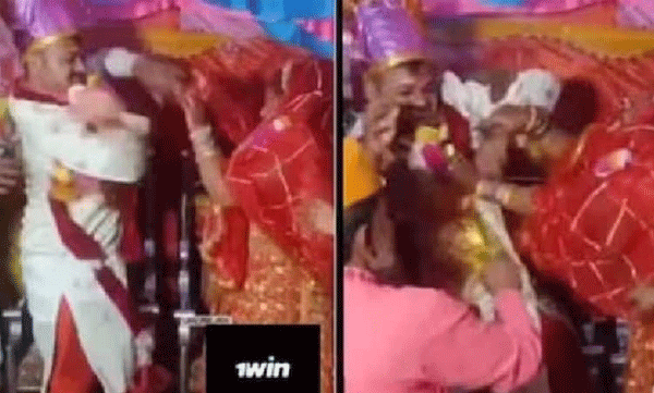 Bride and groom clash on stage after wedding: Video goes viral
