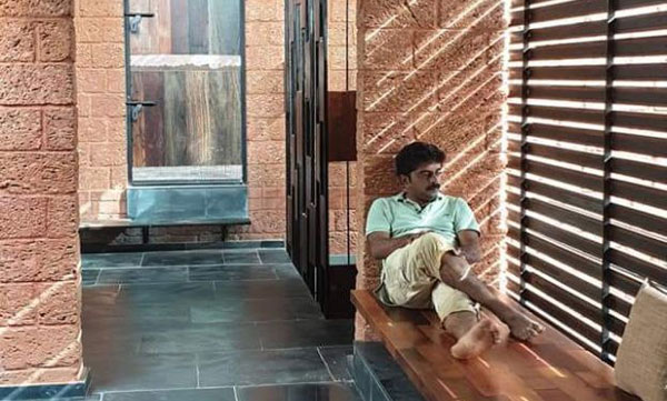 Architect Biju Balan who makes the house a garden