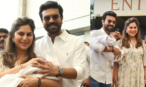 Ram Charan, Upasana make their first public appearance after becoming parents