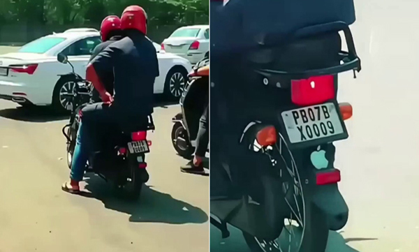 tvs-xl100-moped-with-rs-3-lakh-worth-vip-number-plate-viral-video-