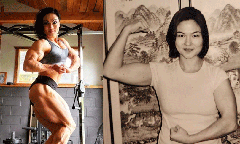 Female bodybuilder hits back