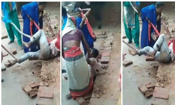 husband brutally beaten by wife for asking for money for wheat sold without his knowledge
