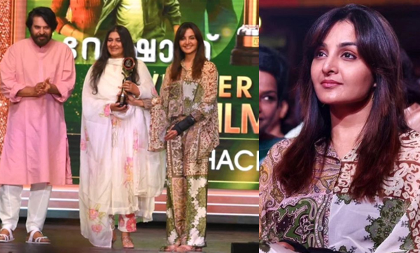 Manju Warrier shows her gratitude of giving award to Sulfath Mammootty