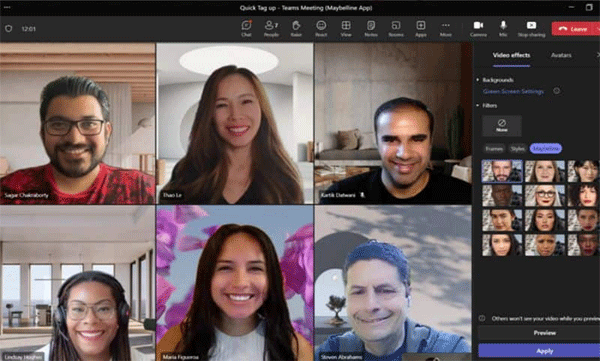 announcing the new maybelline beauty app in microsoft teams