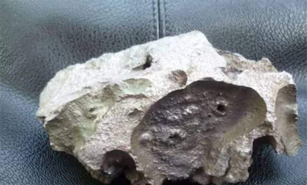 The black stone that fell on the body of the woman sitting on the terrace was a meteorite  researchers said
