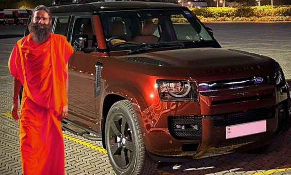 Baba Ramdev Spotted Driving Land Rover Defender