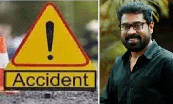 actor venjaramoodu car collided with bike at ernakulam one injured