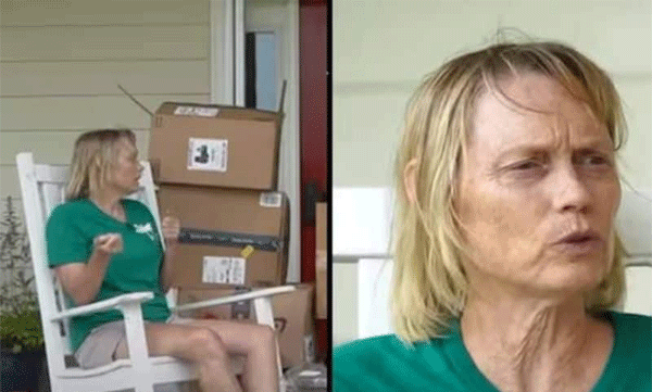 
Online orders were not made: The woman was approached by about 100 Amazon packages