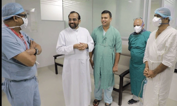 young priest who donate  kidney leaves hospital thalassery