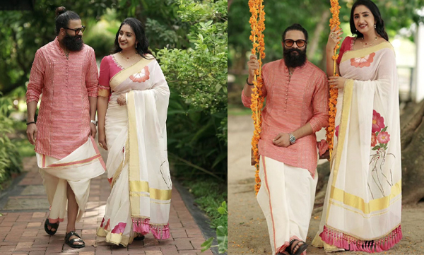 Jayasurya and Saritha Jayasurya in trending looks for Onam, the pictures are making waves