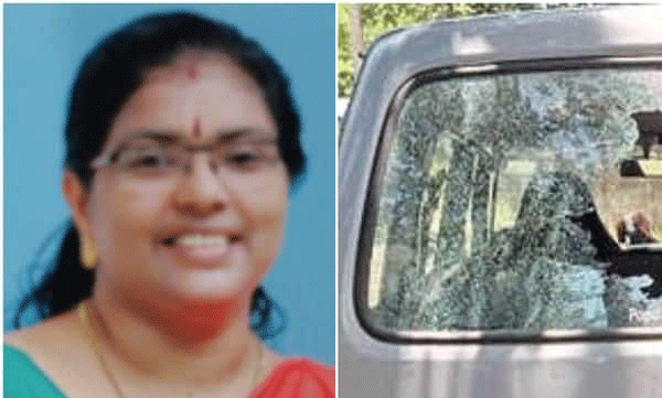 kuthiyathodu grama panchayath president s car attacked