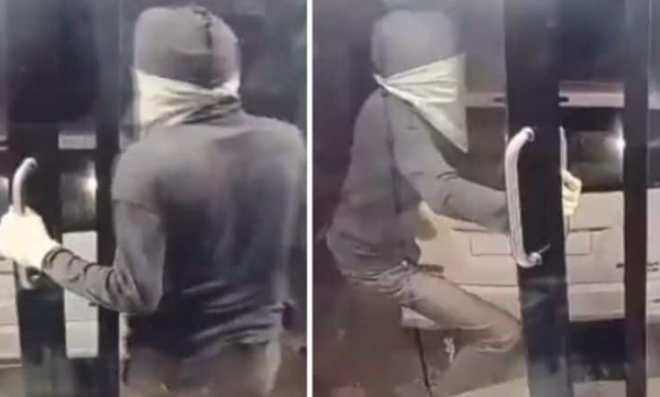 Attempt to rob ATM after smashing car: Shocking CCTV footage released