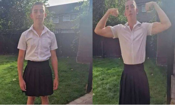 Fifteen-year-old wears girl's skirt to class: Reaction at school goes viral