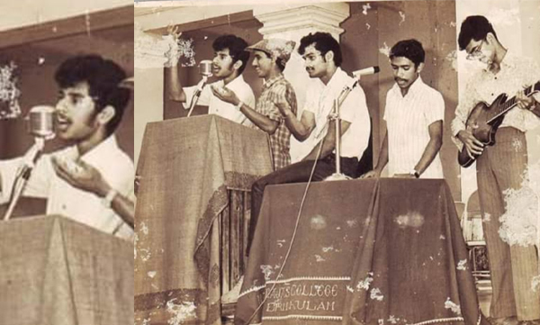 Friend Jayachandran shared a throwback picture of Mammootty from Maharajas College