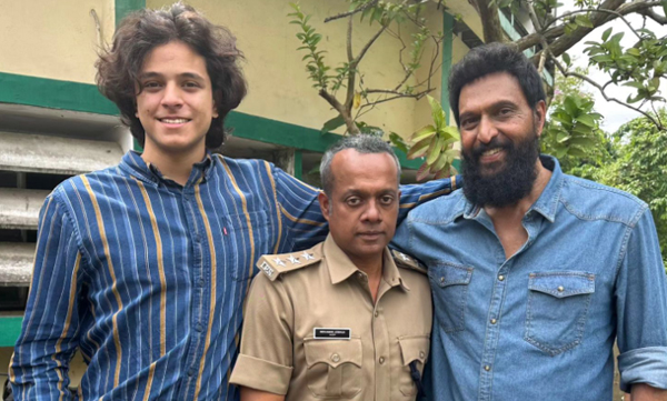 gautham-menon-s-latest-picture-from-leo-set-with-actor-babu-antony-and-son-arthur-antony-goes-viral