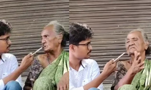 A dear student came looking for a beggar who spoke English on the street