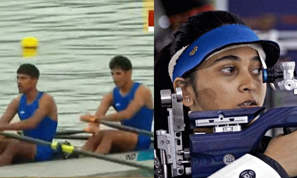 hangzhou asian games india win silver in womens 10m air rifle and rowing